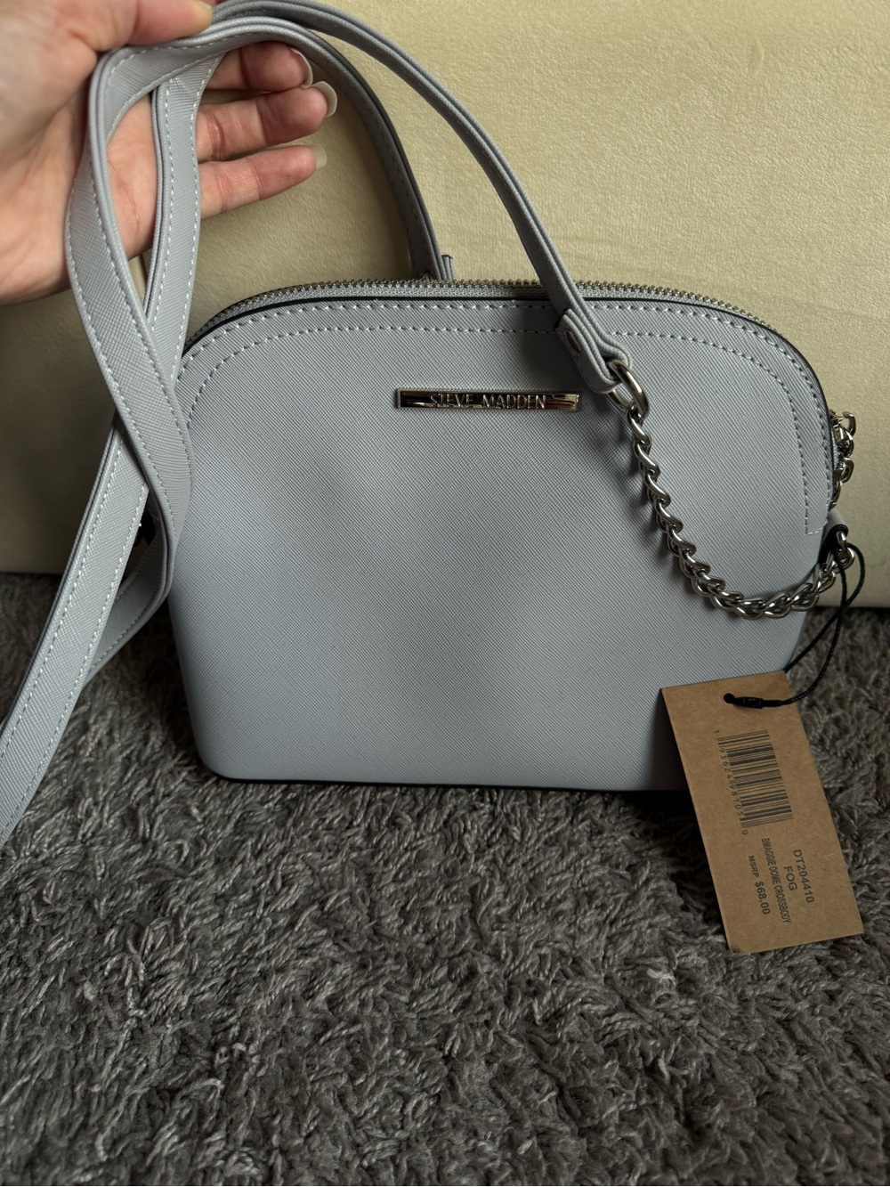 Steve Madden Light Gray crossbody purse